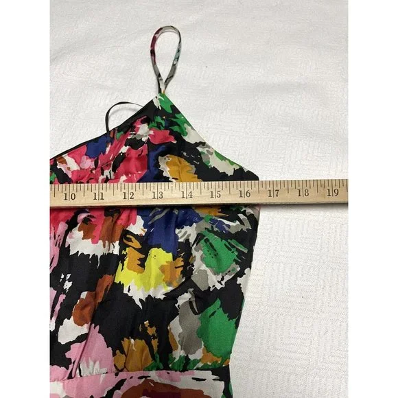 J. CREW Brushstroke 100% silk dress with spaghetti straps size 4 - Picture 6 of 8